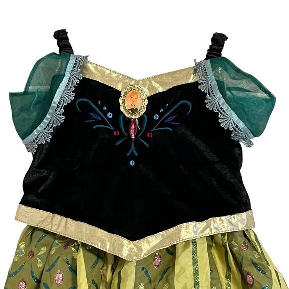 Disney Parks Princess Anna Green Dress Costume Dress Up - Picture 2 of 6